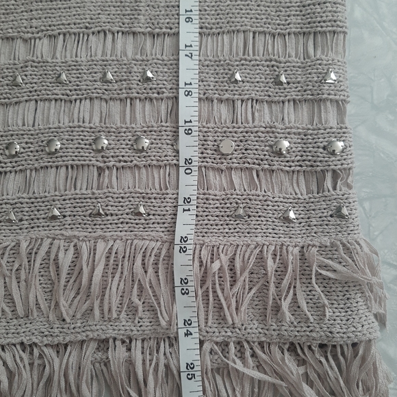 Conrad C Beige  Coastal Cowgirl sleeveless knit top with fringe and details M - Picture 7 of 9